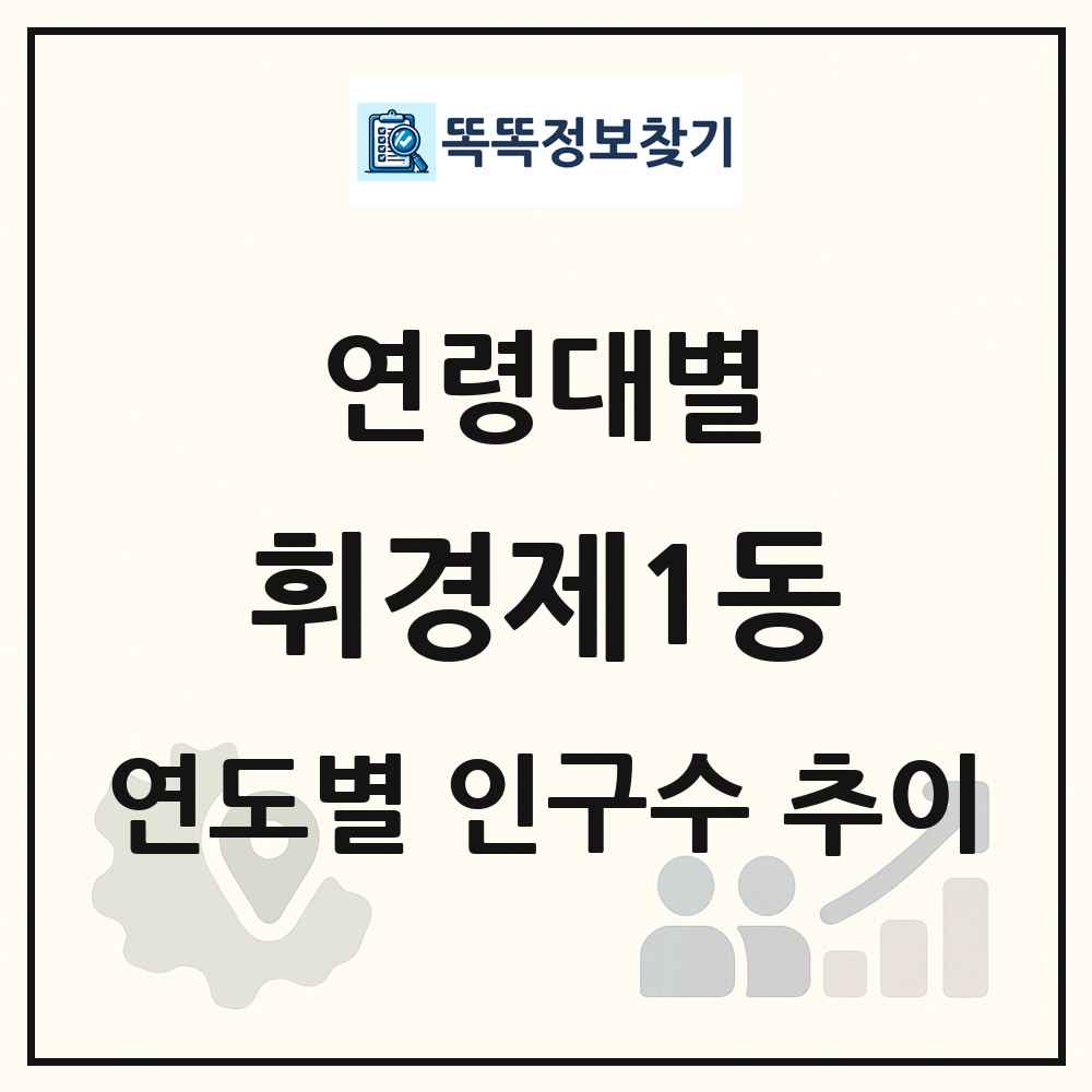 휘경제1동 생애주기별 인구수 링크 그림